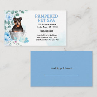 Cartão De Visita Bota-Foca-Foca-Foca, Terrier Pet Groomer Spa Nomea