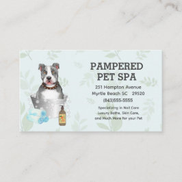 Cartão De Visita Bota-Foca-Foca-Foca, Terrier Pet Groomer Spa Nomea