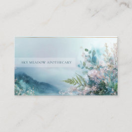 Cartão De Visita Botânica de Montanha Teal Misty