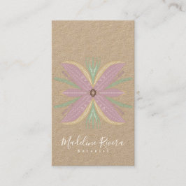 Cartão De Visita Botânica Florista Verdura Designer Floral Kraft