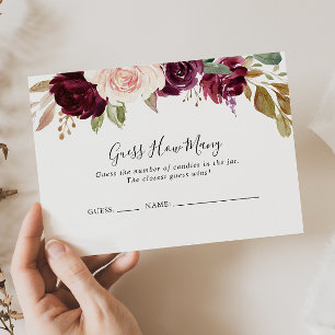 Cartão De Visita Botânico Floral Russo Adivinha Quantos Placas De J