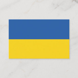 Cartão De Visita Botão Bandeira da Ucrânia