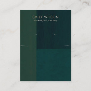 CARTÃO DE VISITA BOTTLE COR VERDE BLOCK NECKLACE EARRING (EXIBIÇÃO
