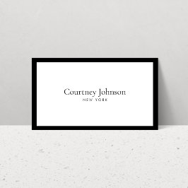 Cartão De Visita Boutique Black/White, Elegante e minimalista, de l