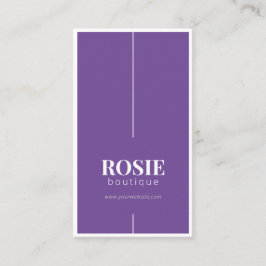 Cartão De Visita Boutique Purple de luxo minimalista/branco