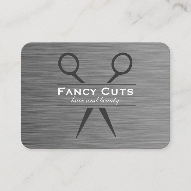 Cartão De Visita Boutique Steel | Luxo moderno (Frente)