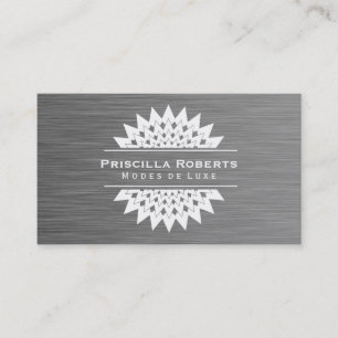 Cartão De Visita Boutique Steel   Luxo Moderno 2
