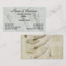 Cartão De Visita Braço Leonardo da Vinci e Anatomia dos Músculos Om