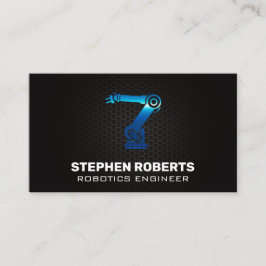 Cartão De Visita Braço Robótico | Padrão de fibra de carbono