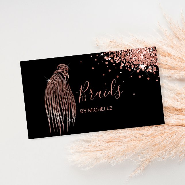 Cartão De Visita Braider moderno de cabelo, Salão de cabelo para Br (Criador carregado)