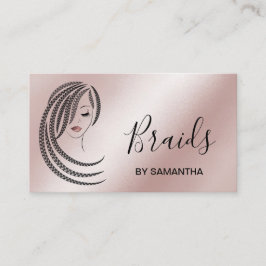 Cartão De Visita Braids Braided Hair - Mulher Afro-Americana Busine