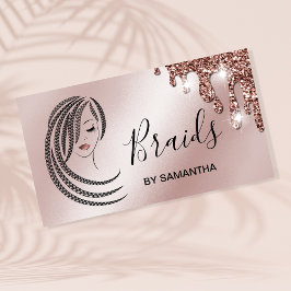 Cartão De Visita Braids Braided Hair - Mulher Afro-Americana Busine