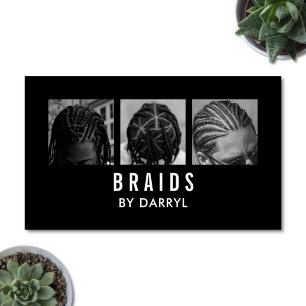 Cartão De Visita Braids Braider Foto do Braider Afro Hair Stylist