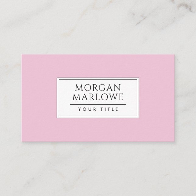 Cartão De Visita Branca Branca Pintada Flor Rosa Floral (Frente)