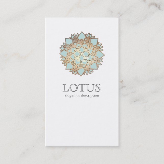 Cartão De Visita Branca de moda feminina da legante Lotus (Frente)