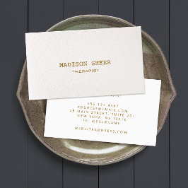 Cartão De Visita Branca Simples, Quente, Elegante Profissional