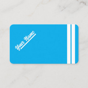 Cartão De Visita Branco azul simples profissional