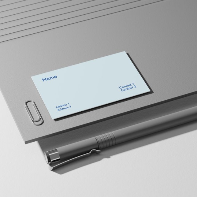 Cartão de visita branco azureico (Criador carregado)