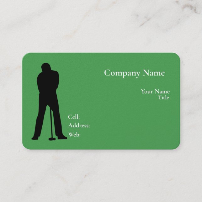 Cartão de visita branco básico com azul (Frente)