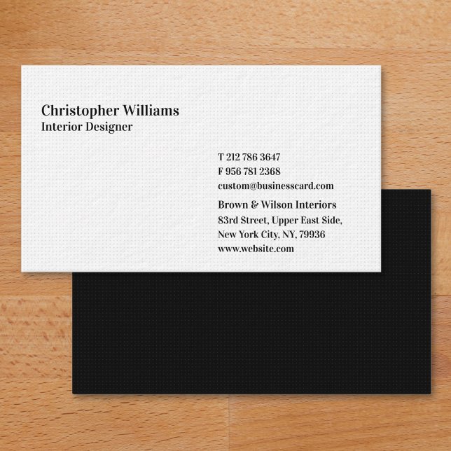 Cartão De Visita Branco brilhante Premium Profissional Elegante Mod (Modern Elegant Professional Premium Thick White Business Card)