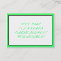 Branco com Quadro Preto e Verde