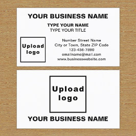 Cartão de visita Branco do Estilo Alinhado Central