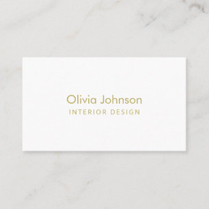 Cartão de visita Branco Dourado para Chic Design I