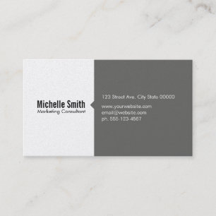 Cartão De Visita Branco e Cinzas de ouro