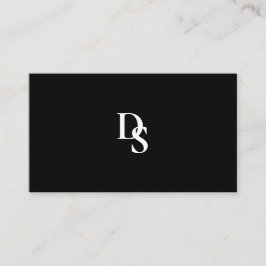 Cartão De Visita Branco e preto profissional simples com código QR