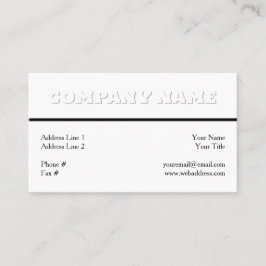 Cartão De Visita Branco em branco adaptável genérico profissional