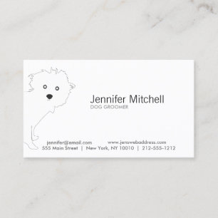 Cartão De Visita Branco espreitando bonito do filhote de cachorro