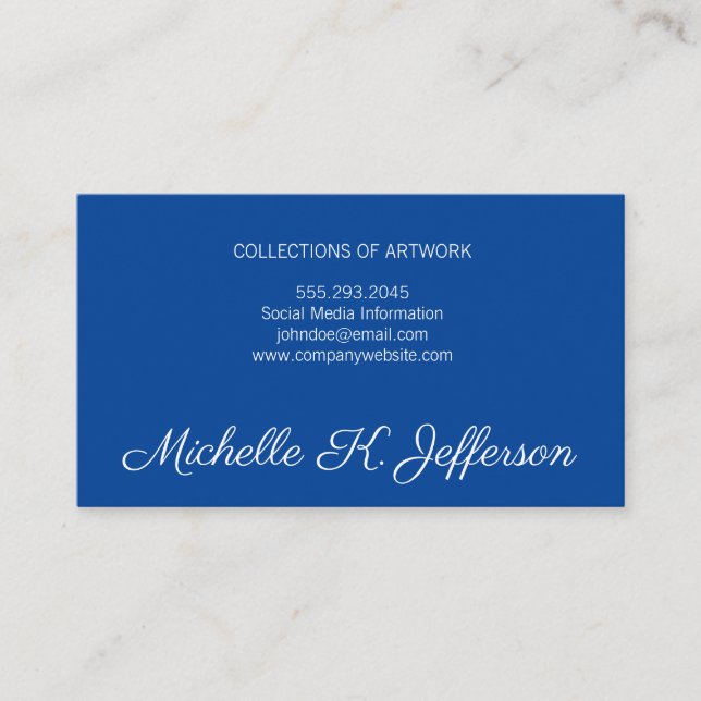 Cartão De Visita Branco | Limpeza simples minimalista (Frente)