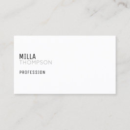 cartão de visita branco minimalista para qualquer