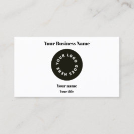 Cartão De Visita Branco moderno adicione seu logotipo com código QR