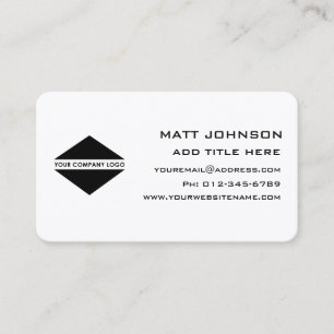 Cartão de visita branco preto para logotipo profis