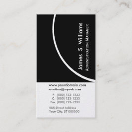 Cartão De Visita Branco preto profissional luxuoso elegante de gama
