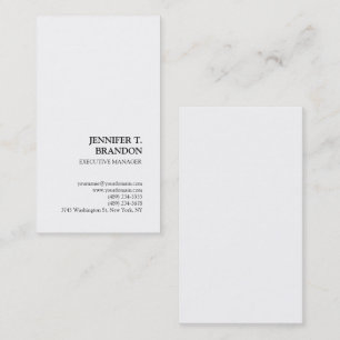 Cartão De Visita Branco profissional moderno e simples minimalista