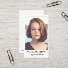 Cartão De Visita Branco simples com imagem