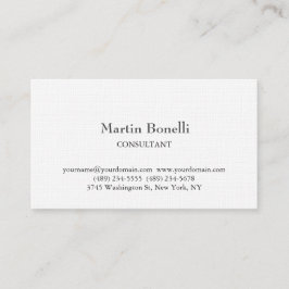 Cartão De Visita Branco Simples e Clássico Line