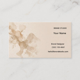 Cartão De Visita Brand Studio Beige Business Card
