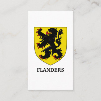 Cartão De Visita Brasão de Armas de Flandres Leão Heráldico