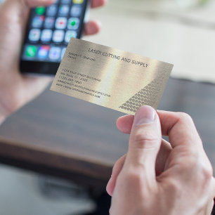 Cartão De Visita Brass da empresa de corte e fornecimento de laser