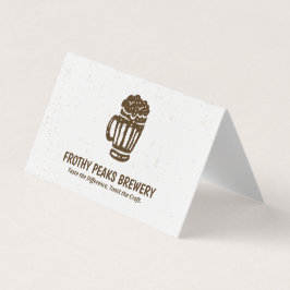 Cartão De Visita Brewery QR digitalizável dobrada