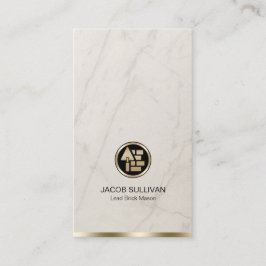 Cartão De Visita Brick Stone Mason Masonry Construction