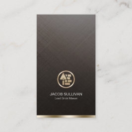 Cartão De Visita Brick Stone Mason Masonry Construction