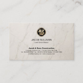 Cartão De Visita Brick Stone Mason Masonry Construction