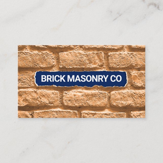 Cartão De Visita Brick Stone Wall Masonry (Frente)