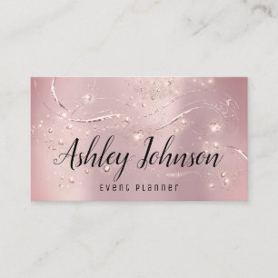 Cartão De Visita Bridal Rosa Rosa Dourada Rosa Brida do Planador de