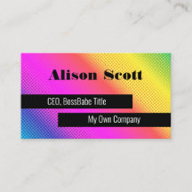 Bright Neon Rainbow Modern Social Media Business C