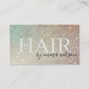 Cartão De Visita Brilhante de cabelo, brilhante Aqua, cor-de-rosa, 